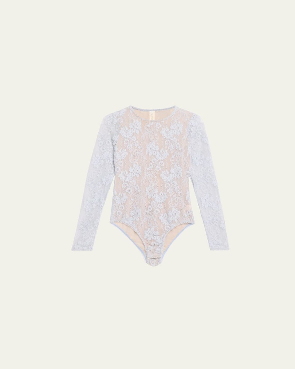 Long-Sleeve Lace Bodysuit